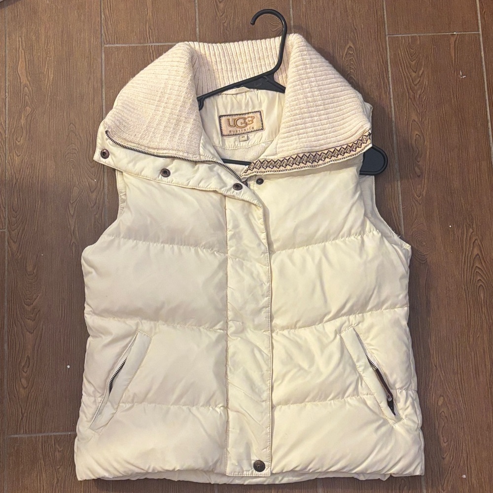 UGG Off-White Quilted Vest for Women